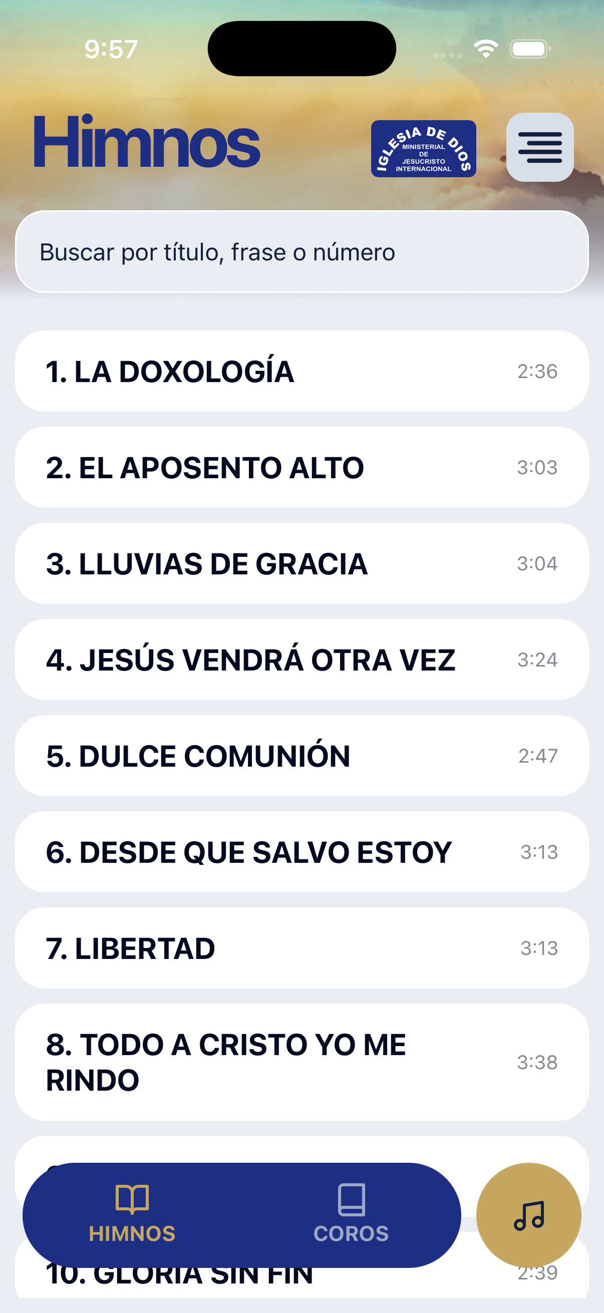 Lista de himnos